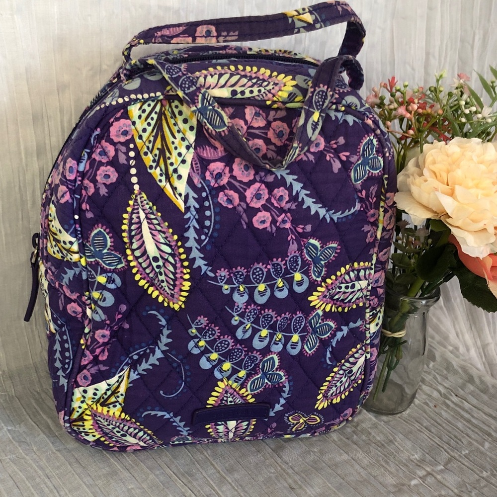 VERA BRADLEY Lunch Bunch Regal Rosette purple travel lunch bag cooler